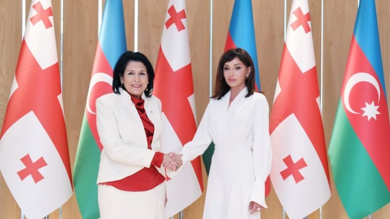 Mehriban Əliyeva Gürcüstan Prezidenti ilə görüşüb